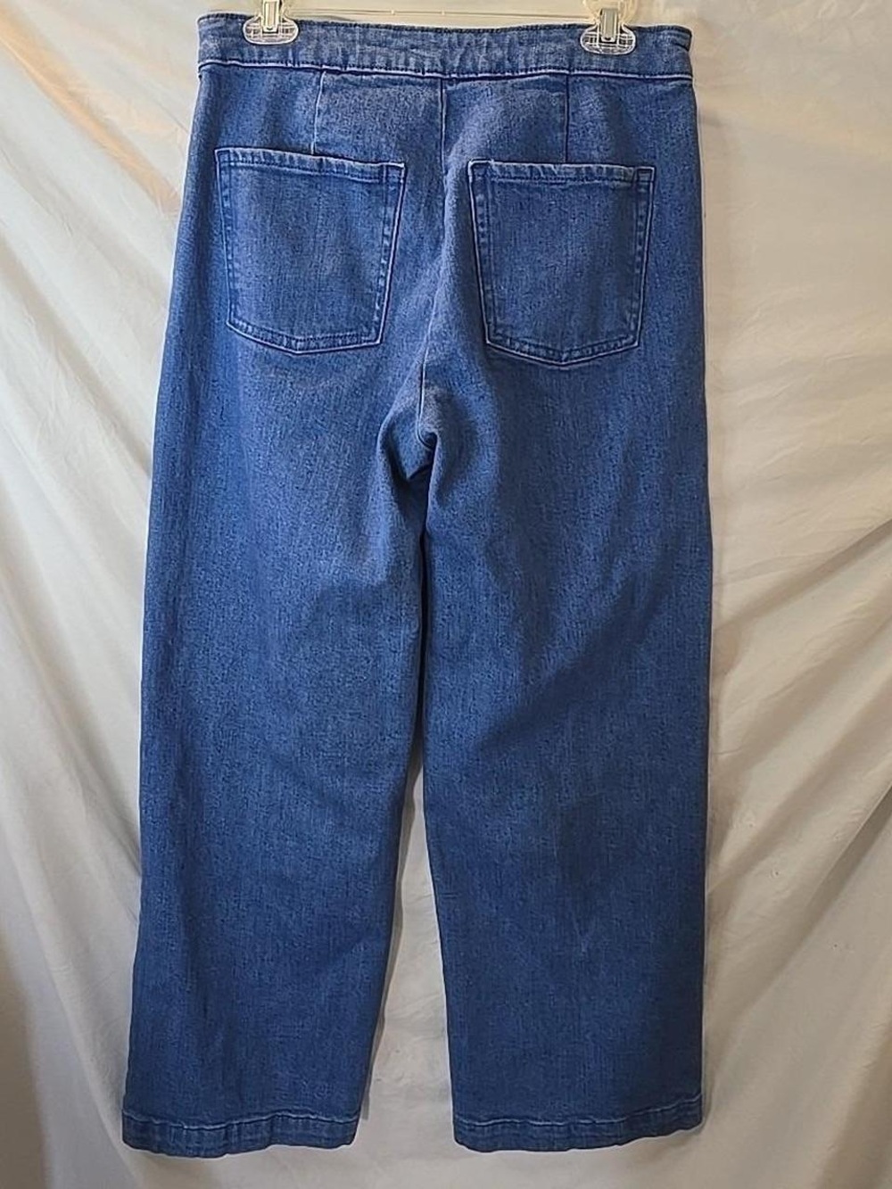 Old Navy Extra High-Rise Sky-Hi Wide Leg Sailor Jeans Side Zip Women's Size 8 - Picture 3 of 7